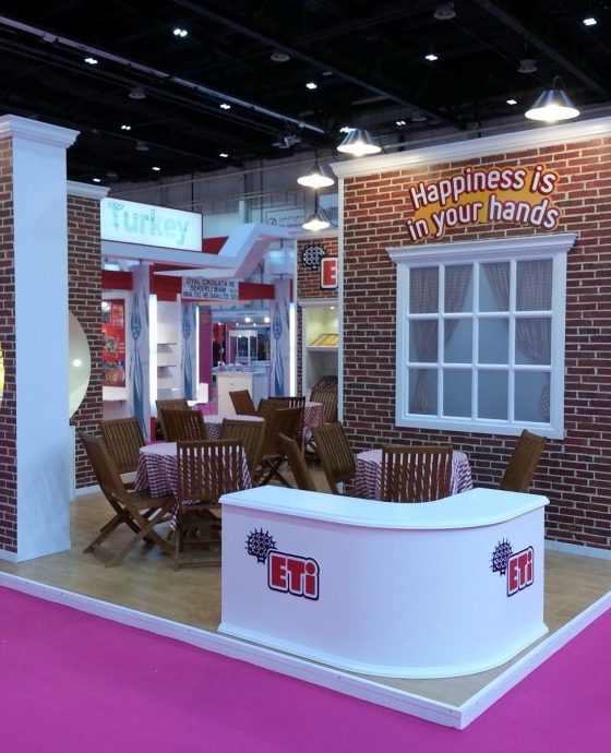 Eti Gulfood 2016 fuar standı, Gulfood dubai fuar standı, dubai fuar stand tasarım- üretim-kurulum