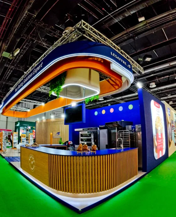 dubai gulfood özel üretim fuar standı, dubai gulfood fuar stand üretimi, dubai gulfood fuar stand üreticisi